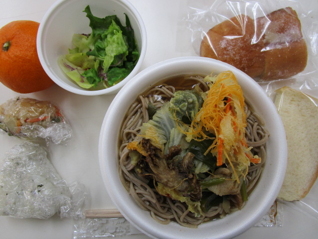 昨年の年越しそば（昼食）です。